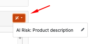 AI Input button and dropdown