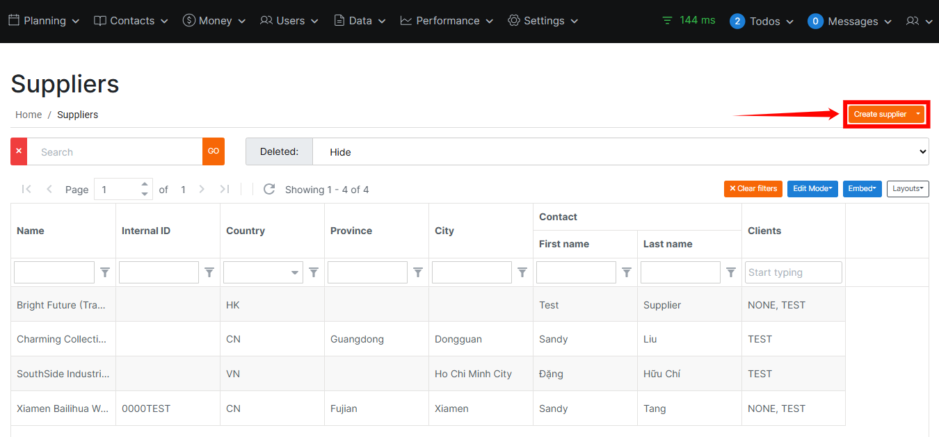Supplier List | Syncontrol